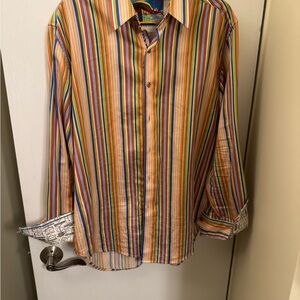 Robert Graham Multicolor Striped Button Down Shirt